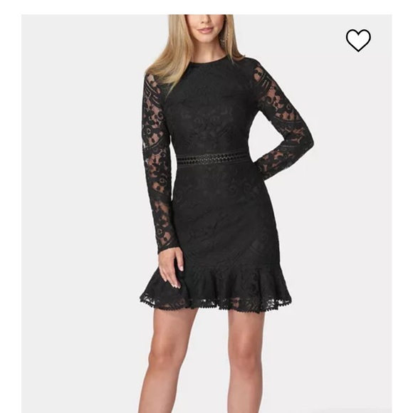open back lace dress bebe Bebe Women's Lace-Up Back Midi Dress